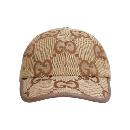 GUCCI Полиуретан Хлопок Кожа Холст Лен Кепки Женские Бежевый