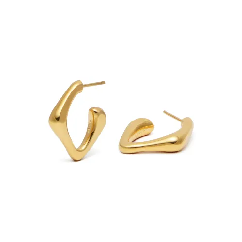 RSNY Серьги из меди с золотым покрытием женские