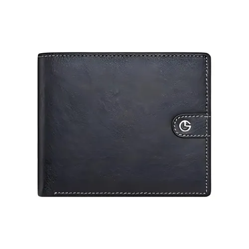 GOLDLION Первый слой Натуральная кожа Кошелек Мужской Черный
