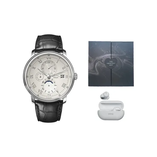 BORMAN Автоматический механический механизм часы с ремешком из коровьей кожи мужские часы бежевый циферблат