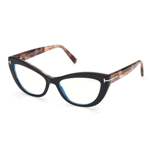 TOM FORD Пластик Кошачий глаз Оправы для очков Унисекс Черный