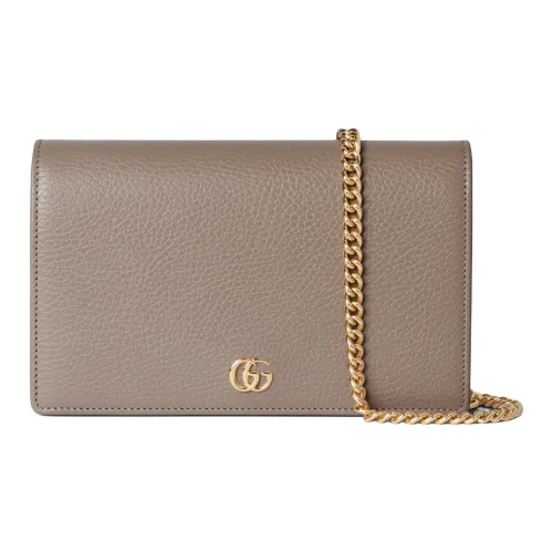 GUCCI GG Marmont Кожа Сумка через плечо Сумка на плечо Мини Женский Тауповый