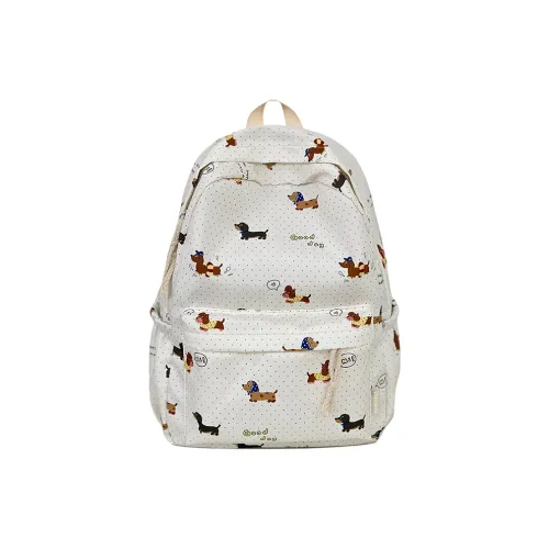 MINIPUDING Нейлон Рюкзак Женские Щенок Узор Котенок Узор Черный Фиолетовый Хаки Красный Синий Белый Котенок Синий Щенок