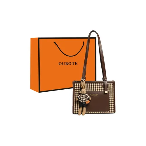 OUBOTE Сумка из синтетической кожи с шерстяной тканью сумка через плечо стандартная женская кофейного цвета