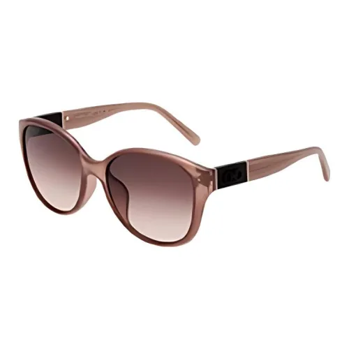 FERRAGAMO Пластиковая оправа OVAL SUNGLASSES Унисекс Коричневый