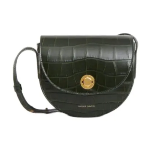 MANSUR GAVRIEL Телячья кожа Седло Сумка Сумка через плечо Мини Женская Зеленая