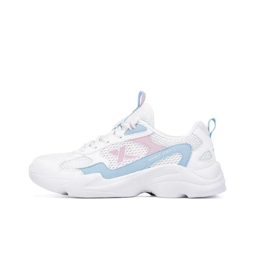 XTEP Противоскользящий и Дышащий Низкий Топ Повседневная Обувь Женская Белая Синяя