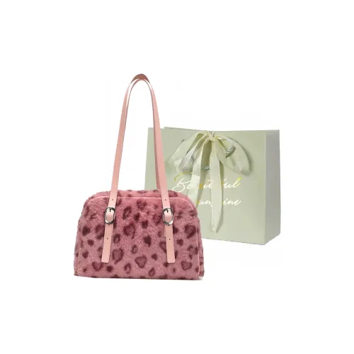 JIANGLIDA Плюшевая сумка через плечо стандартная женская розовая