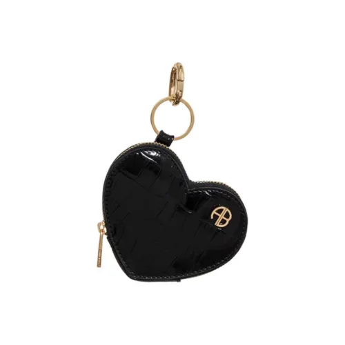 Anine Bing Коровья кожа Монетница Маленький Женский Черный