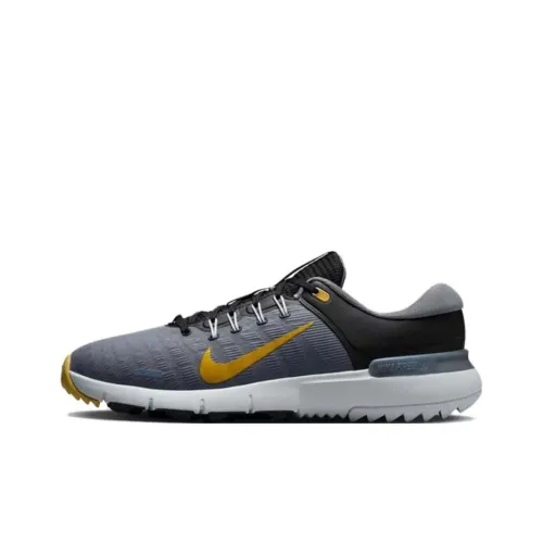 Nike Free Golf Slip-resistant Abrasion-resistant Низкий топ Обувь для гольфа Мужская Серый Черный