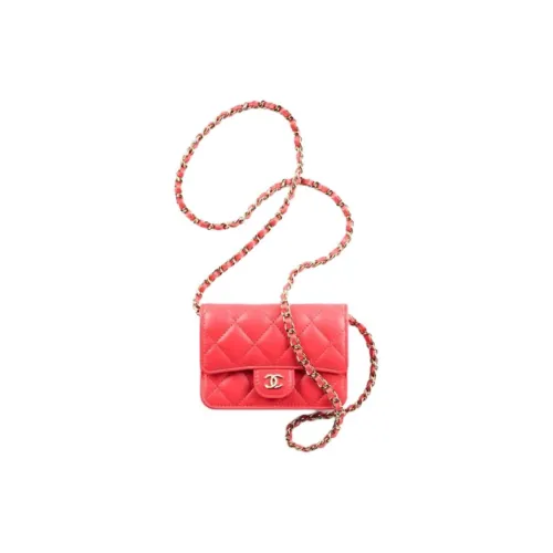 CHANEL Овчина Сумка через плечо Женская Красная