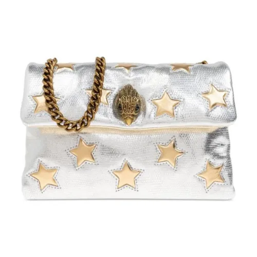 Kurt Geiger London Kensington Leather Сумка через плечо Средняя Женская Серебряный