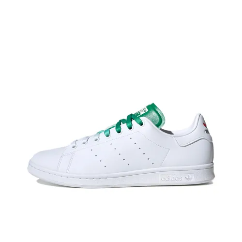 Adidas Originals Stan Smith Покрытие Устойчивое к истиранию Низкий Топ Скейтборд Кроссовки Унисекс Белый Зеленый Красный
