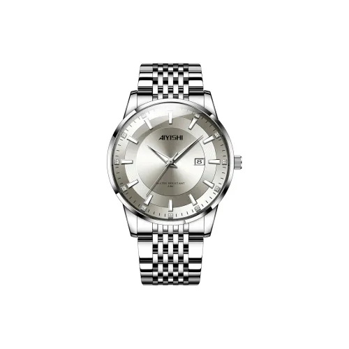 AIYISHI Кварцевый механизм стальной ремешок мужские часы серый циферблат