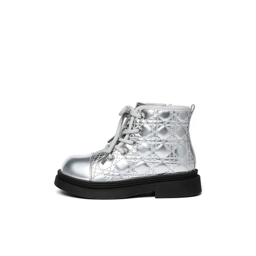 Snoffy Детские кожаные сапоги High Top Dolphin Silver Kids