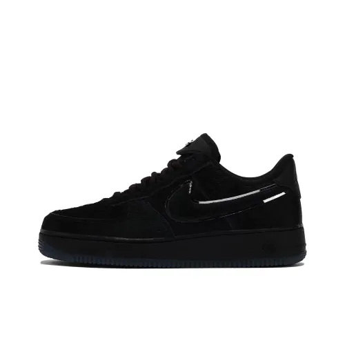 Nike Air Force 1 Slip Resistant Abrasion Resistant Низкий Топ Скейтбординг Кроссовки Мужские Черные