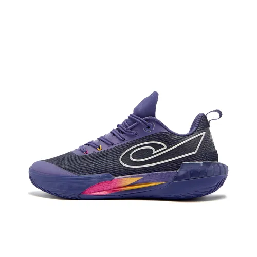QIAODAN Spike 8 PRO Баскетбольные кроссовки Низкий верх Фиолетовый Черный Мужской
