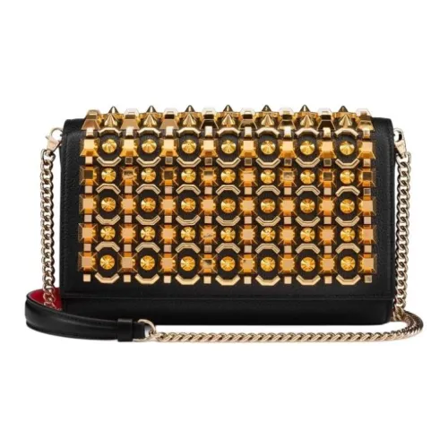 CL LUBOTING Телячья кожа Одно плечо Через плечо Клатч Женские Черный Золотой