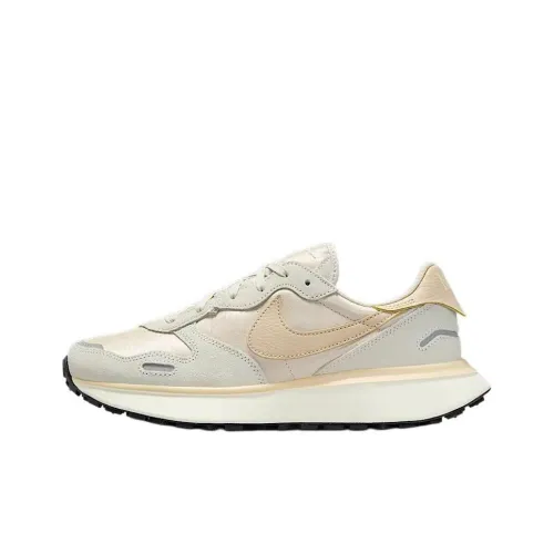 Nike Phoenix Waffle Slip-resistant Abrasion-resistant Low Top Casual Running Shoes Women's Beige