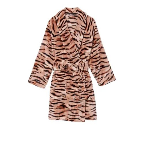 Victoria's Secret Светло-коричневый принт с животными Женские банные халаты