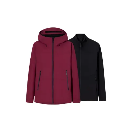 ANTA Водонепроницаемый Ветрозащитный Дышащий And Теплоизоляционный Ветровка Мужской Теплый Красный Основной Черный