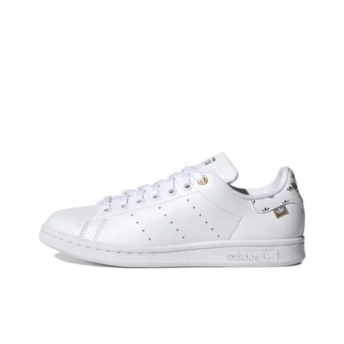Adidas Originals Stan Smith Устойчивые к истиранию Низкие Кроссовки для скейтбординга Женские Белые Золотые