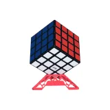 4-й порядок Кубик Рубика [Черная наклейка версия] с основой включено
