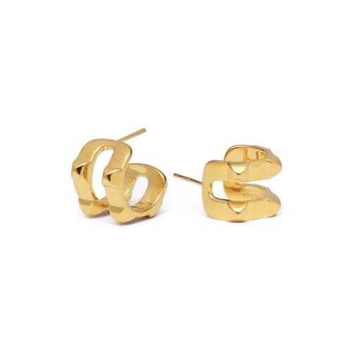 RSNY Серьги-гвоздики из меди с золотым покрытием женские