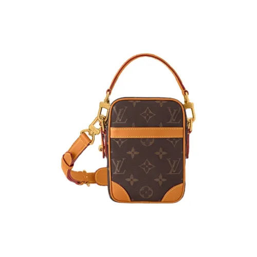 LOUIS VUITTON Danube Сумка через плечо из коровьей кожи мужская коричневая