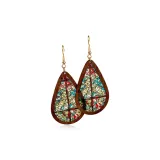 Многоцветные серьги-кольца с эффектом света и тени, 1 пара (D5)