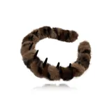 Маленький леопардовый принт, ободок [темно-кофейный]