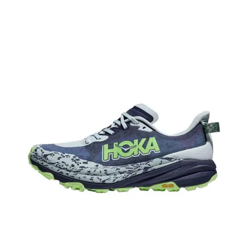 HOKA ONE ONE SPEEDGOAT 6 Противоскользящие устойчивые к истиранию низкий топ беговые кроссовки мужские синий серый