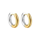 Серьги-кольца, цветовые блоки (1 пара)