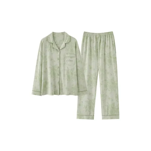 XIAFENYAN Пижамный комплект женский зеленый
