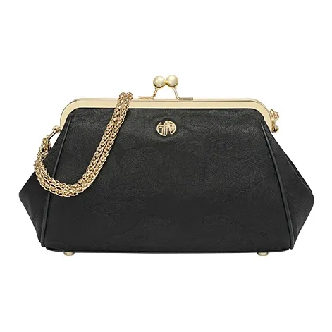 Ancient Yi Xi Сумка через плечо из шелка Тутовый Маленькая Женская Черная