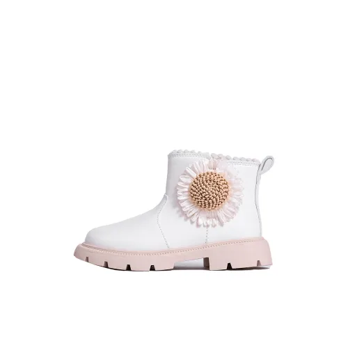 TONYBEAR Детские кожаные сапоги High Top Бежевые Kids