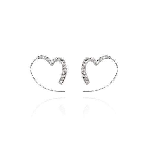 Серьги Vegetarian из меди с камнями из горного хрусталя женские