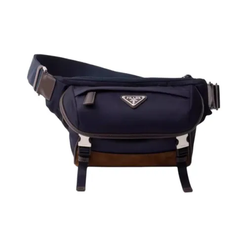 PRADA Переработанный нейлон кошелек маленький мужской синий