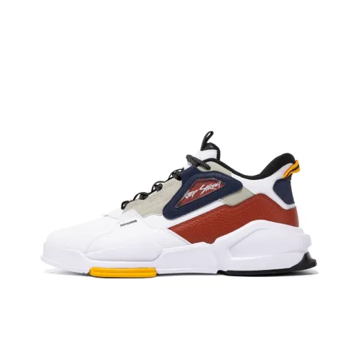 XTEP Slip-resistant Shock Absorbers с устойчивостью к истиранию Низкие кеды для скейтбординга Мужские Белый Синий