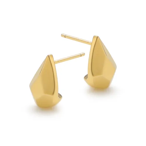 RSNY Серьги-гвоздики из меди с золотым покрытием женские