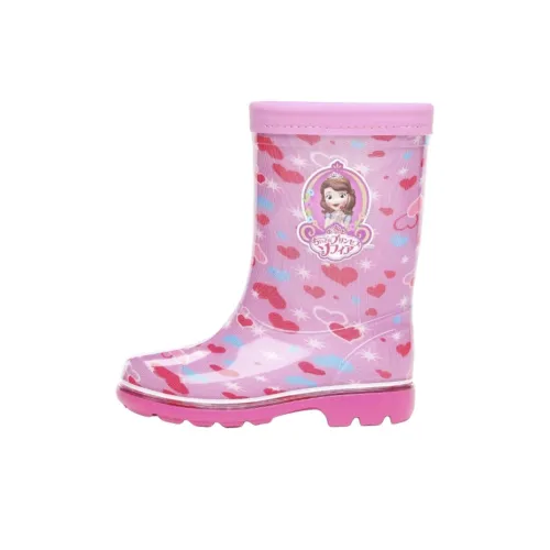 Disney x MoonStar противоскользящие водонепроницаемые высокие детские резиновые сапоги фиолетовые красные синие для детей от 3 до 7 лет