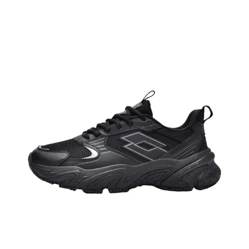 LOTTO Sportlife Slip-resistant Abrasion-resistant Low Top Casual Shoes Men's Black LOTTO Sportlife Противоскользящий Устойчивый к истиранию Низкий Топ Повседневная Обувь Мужская Черная