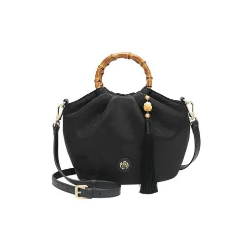 Ancient Yi Xi Тутовый шелк Чонсам Сяньюнь Марля Бамбук Бахрома Сумка Средний Женский Черный