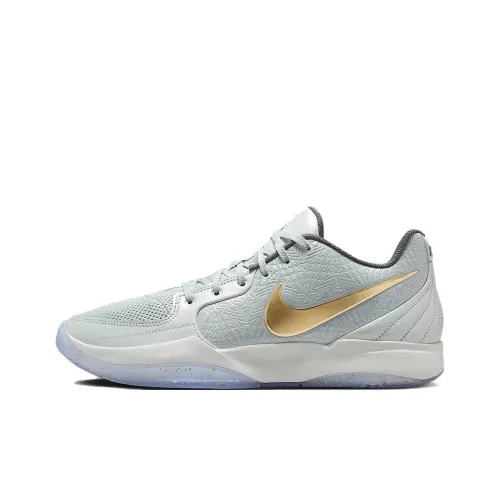 Nike Ja Morant 2 Амортизаторы Slip-resistant Abrasion-resistant Низкий топ Баскетбольные кроссовки Мужской Silver Gold Gray