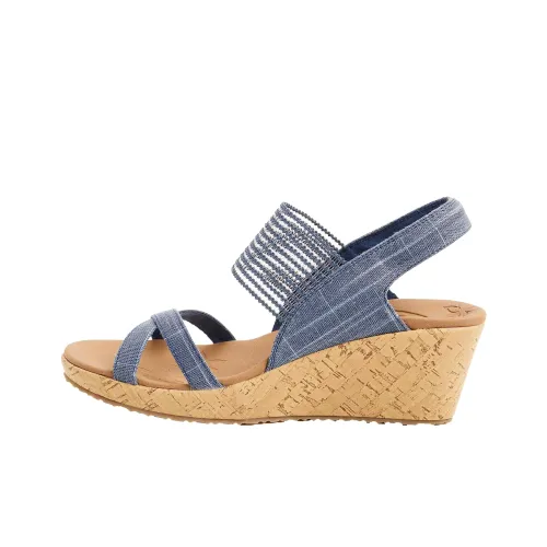 Skechers Cali Beverlee Пляжные сандалии Женские Морской синий Широкая посадка