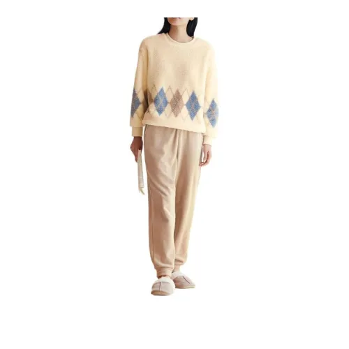 UNIQLO Пижамный комплект женский цвет сливовый