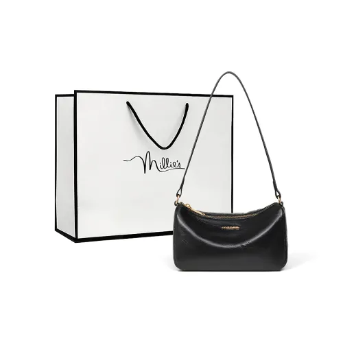 MILLIE'S Коровья кожа Baguette Подмышечная Сумка на плечо Женская Черная Кофейная