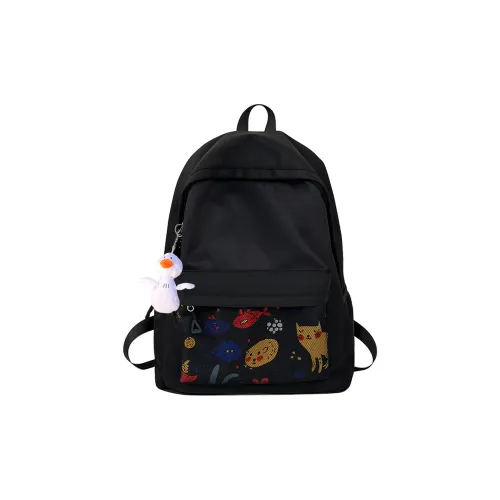 Kaka Tree Нейлон Рюкзак Стандартный Унисекс Черный Серый