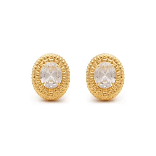 RSNY Серьги-гвоздики из меди с золотым покрытием женские