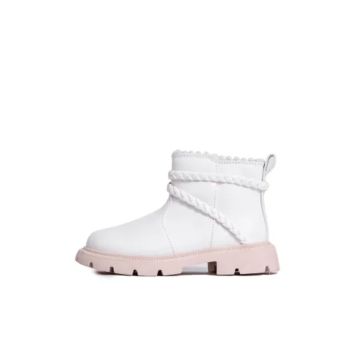 TONYBEAR Детские кожаные сапоги High Top Бежевые Kids